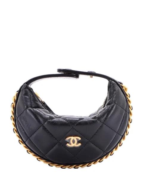 Chain Around Pouch Quilted Lambskin Extra Mini hobo bag by CHANEL 