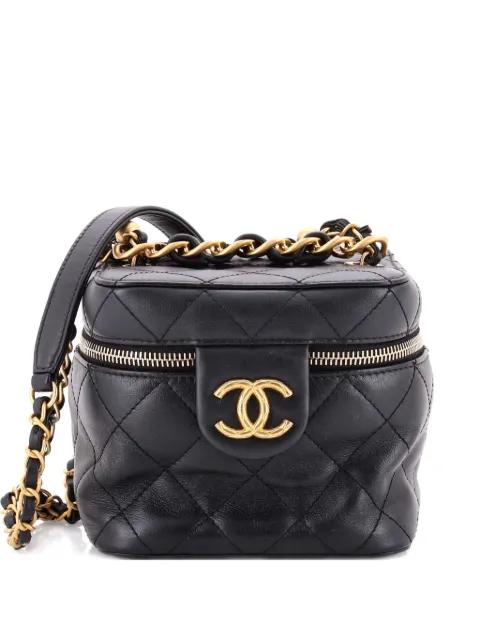 Chain Bar Vanity Case with Chain Quilted Calfskin Small crossbody bag by CHANEL 