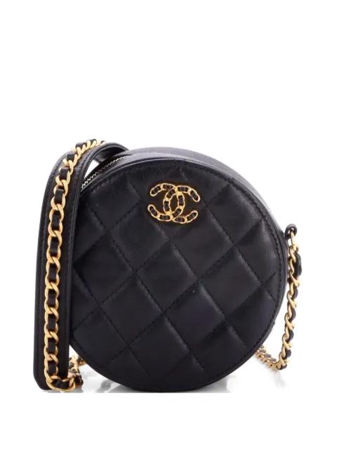 Chain Infinity Round Clutch with Chain Quilted Lambskin crossbody bag by CHANEL 