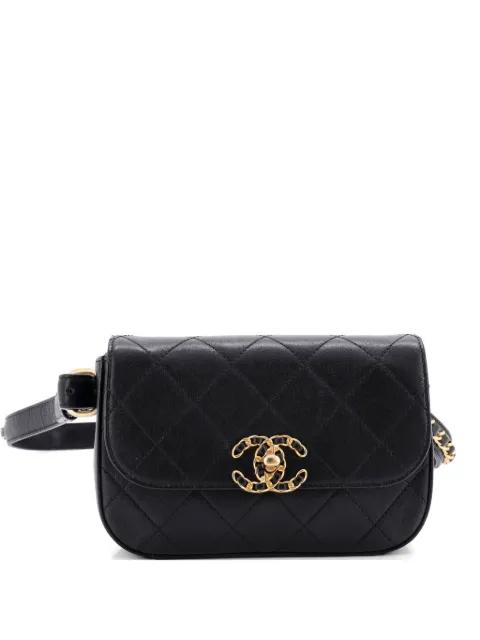 Chain Infinity Waist Bag Quilted Lambskin belt bag by CHANEL 