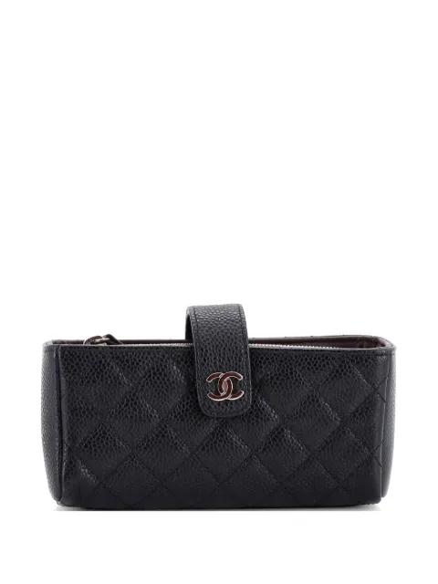 Chain Phone Holder Quilted Lambskin Mini crossbody bag by CHANEL 
