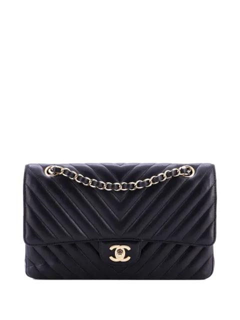 Classic Double Flap Bag Chevron Lambskin Medium shoulder bag by CHANEL 