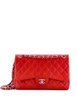 Classic Double Flap Bag Quilted Caviar Jumbo shoulder bag by CHANEL 