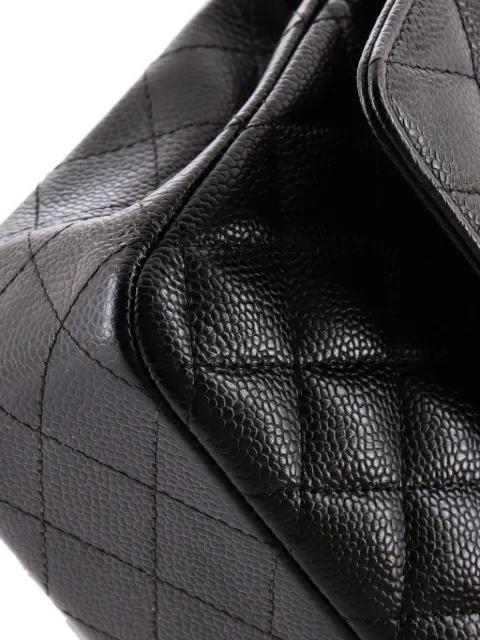Classic Double Flap Bag Quilted Caviar Medium shoulder bag by CHANEL 