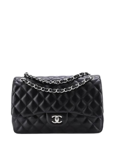 Classic Double Flap Bag Quilted Lambskin Jumbo shoulder bag by CHANEL 