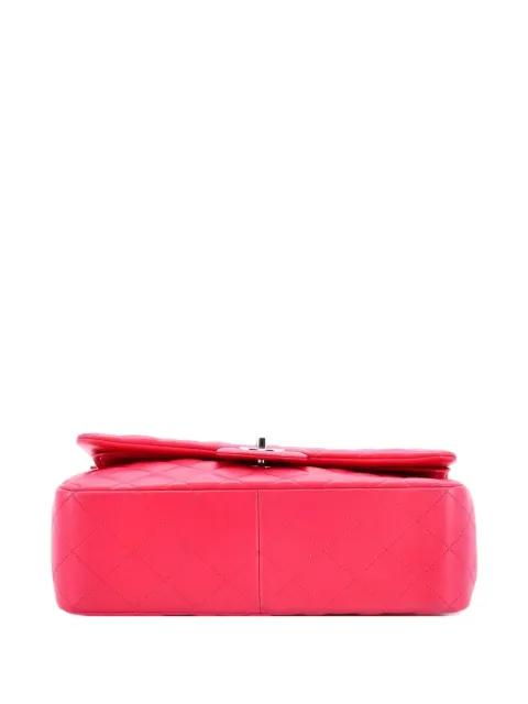 Classic Double Flap Bag Quilted Lambskin Jumbo shoulder bag by CHANEL 