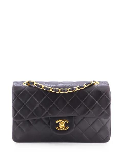 Classic Double Flap Bag Quilted Lambskin Small shoulder bag by CHANEL 