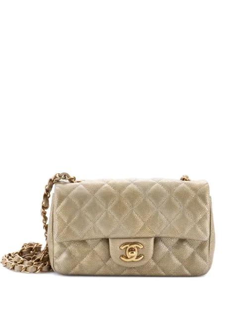 Classic Single Flap Bag Quilted Caviar Mini crossbody bag by CHANEL 