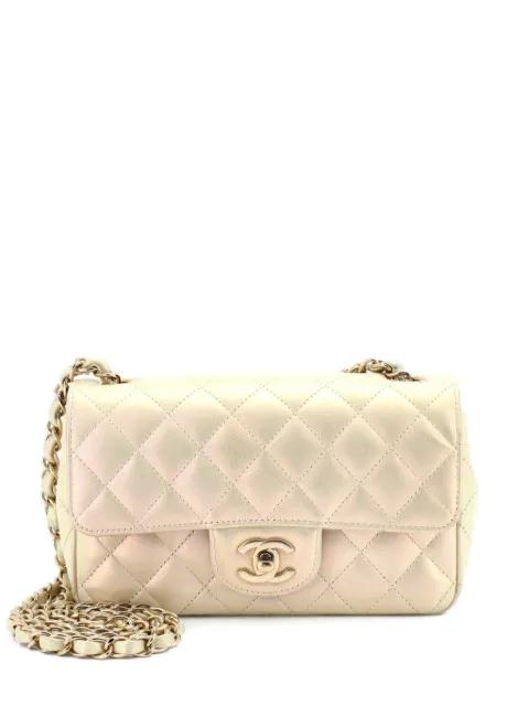 Classic Single Flap Bag Quilted Iridescent Lambskin Mini crossbody bag by CHANEL 