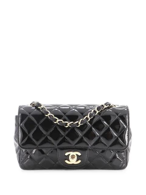 Classic Single Flap Bag Quilted Patent Mini crossbody bag by CHANEL 