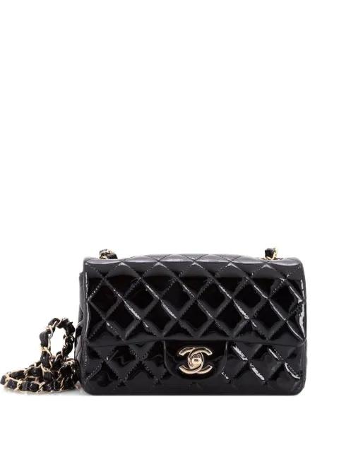 Classic Single Flap Bag Quilted Patent Mini crossbody bag by CHANEL Classic Single Flap Bag Quilted Patent Mini crossbody bag by CHANEL