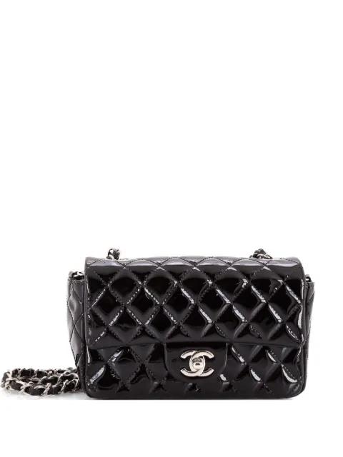 Classic Single Flap Bag Quilted Patent Mini crossbody bag by CHANEL 