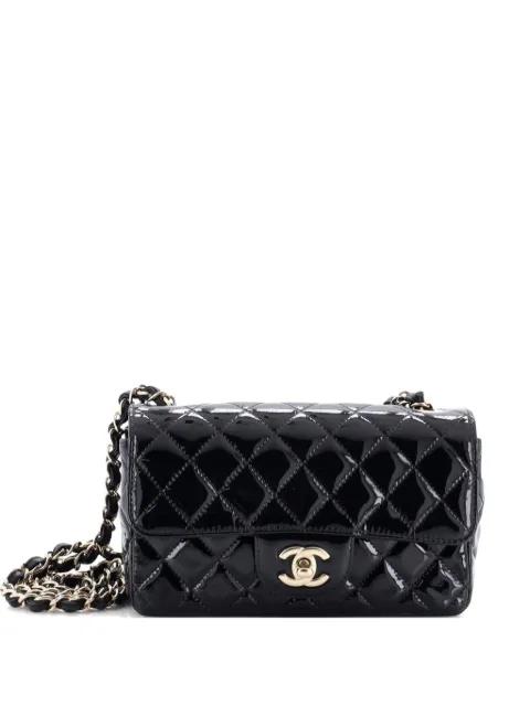 Classic Single Flap Bag Quilted Patent Mini crossbody bag by CHANEL 