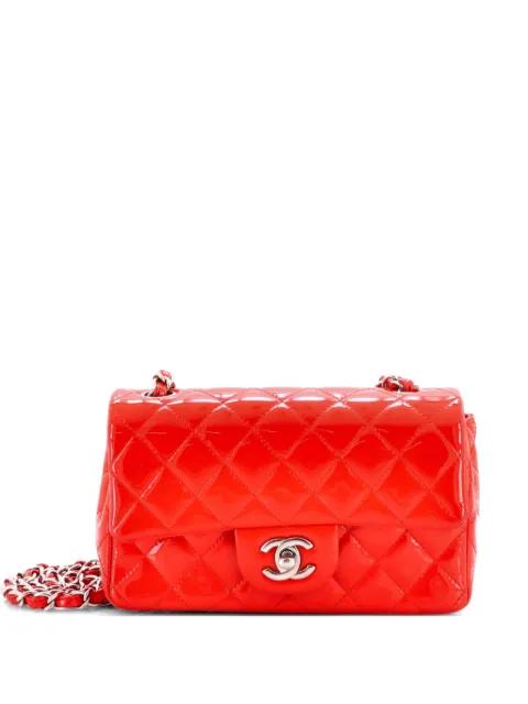 Classic Single Flap Bag Quilted Patent Mini crossbody bag by CHANEL 