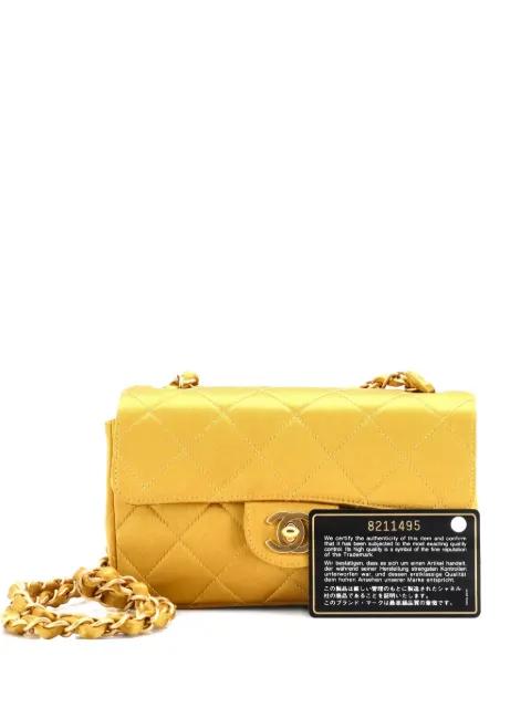 Classic Single Flap Bag Quilted Satin Mini crossbody bag by CHANEL 