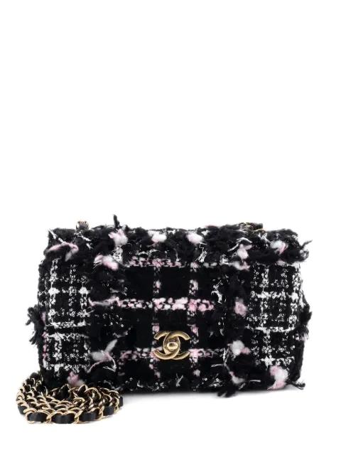 Classic Single Flap Bag Quilted Tweed and Sequins Mini shoulder bag by CHANEL 