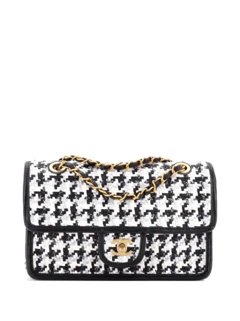Classic Single Flap Bag Woven Lambskin and Viscose Small shoulder bag by CHANEL 