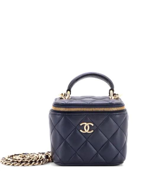 Classic Top Handle Vanity Case with Chain Quilted Lambskin Mini crossbody bag by CHANEL 