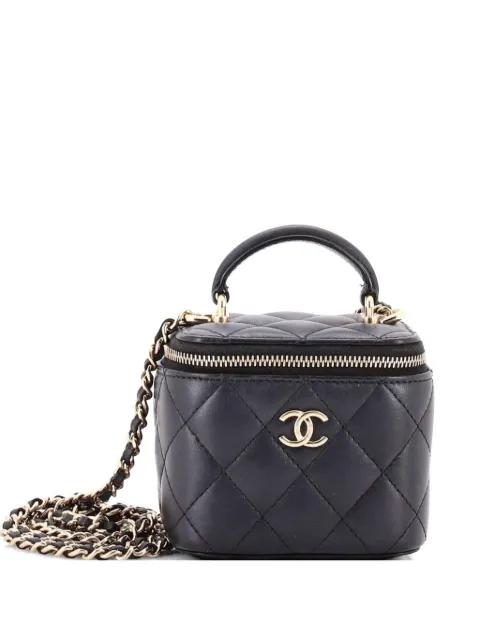 Classic Top Handle Vanity Case with Chain Quilted Lambskin Mini crossbody bag by CHANEL 