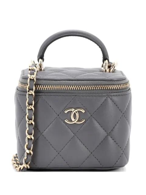 Classic Top Handle Vanity Case with Chain Quilted Lambskin Mini crossbody bag by CHANEL 