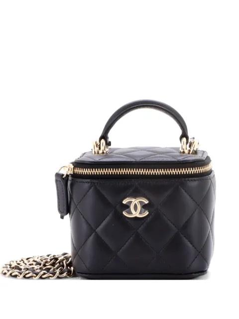 Classic Top Handle Vanity Case with Chain Quilted Lambskin Mini crossbody bag by CHANEL 
