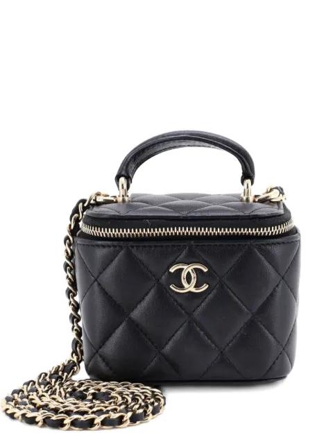 Classic Top Handle Vanity Case with Chain Quilted Lambskin Mini crossbody bag by CHANEL 