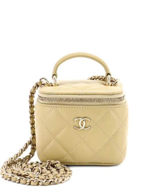 Classic Top Handle Vanity Case with Chain Quilted Lambskin Mini crossbody bag by CHANEL 
