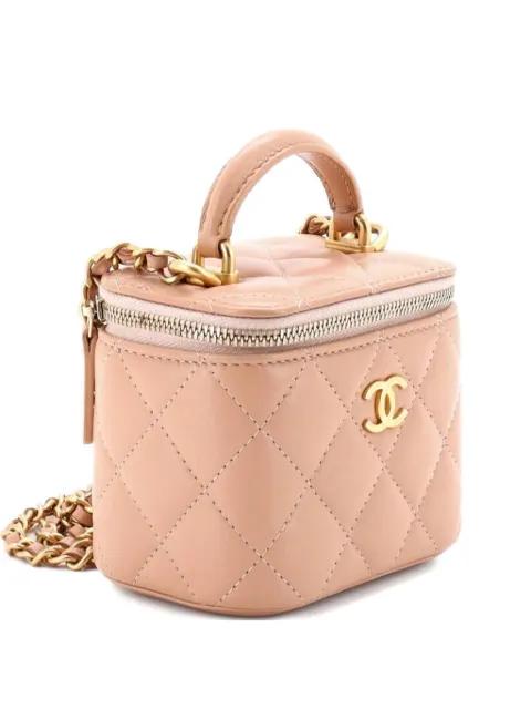 Classic Top Handle Vanity Case with Chain Quilted Lambskin Mini crossbody bag by CHANEL Classic Top Handle Vanity Case with Chain Quilted Lambskin Mini crossbody bag by CHANEL