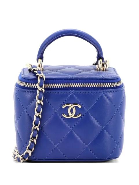 Classic Top Handle Vanity Case with Chain Quilted Lambskin Mini crossbody bag by CHANEL 