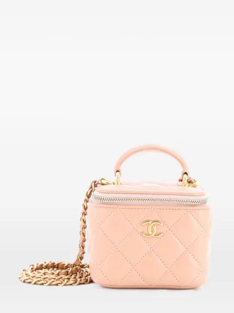 Classic Top Handle Vanity Case with Chain Quilted Lambskin Mini crossbody bag by CHANEL 