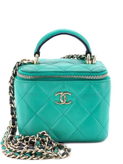 Classic Top Handle Vanity Case with Chain Quilted Lambskin Mini crossbody bag by CHANEL 