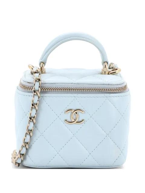 Classic Top Handle Vanity Case with Chain Quilted Lambskin Mini crossbody bag by CHANEL 