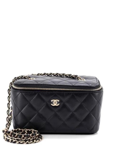 Classic Vanity Case with Chain Quilted Lambskin Small clutch bag by CHANEL 