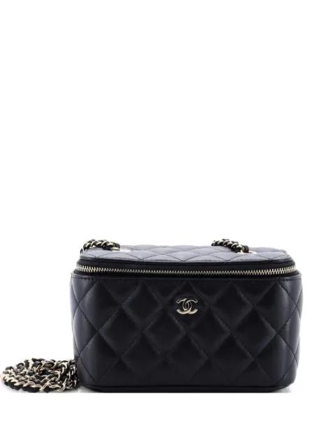 Classic Vanity Case with Chain Quilted Lambskin Small clutch bag by CHANEL 