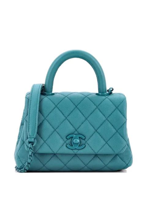 Coco Top Handle Bag Quilted Caviar Extra Mini shoulder bag by CHANEL 