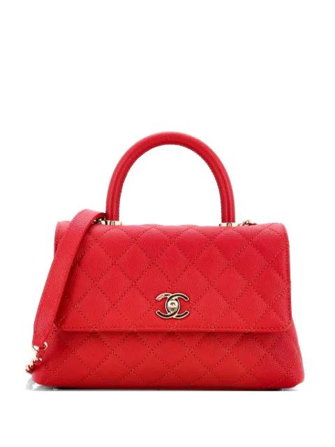 Coco Top Handle Bag Quilted Caviar Mini satchel by CHANEL Coco Top Handle Bag Quilted Caviar Mini satchel by CHANEL