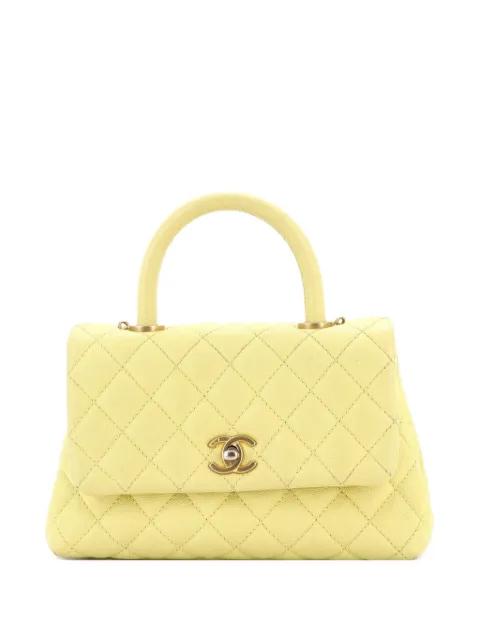 Coco Top Handle Bag Quilted Caviar Mini satchel by CHANEL Coco Top Handle Bag Quilted Caviar Mini satchel by CHANEL