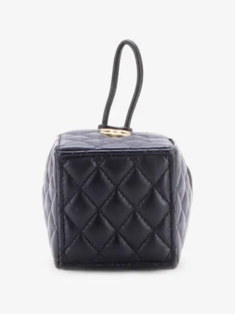 Drawstring Square Quilted Calfskin Mini bucket bag by CHANEL 