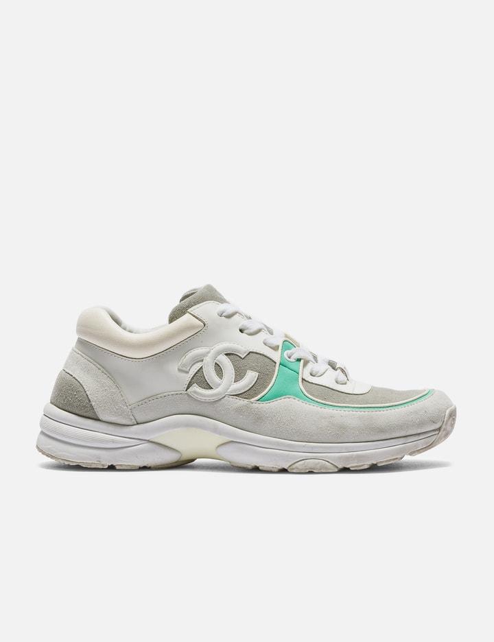 Fabric &amp; Suede CC Low Top Sneakers by CHANEL
