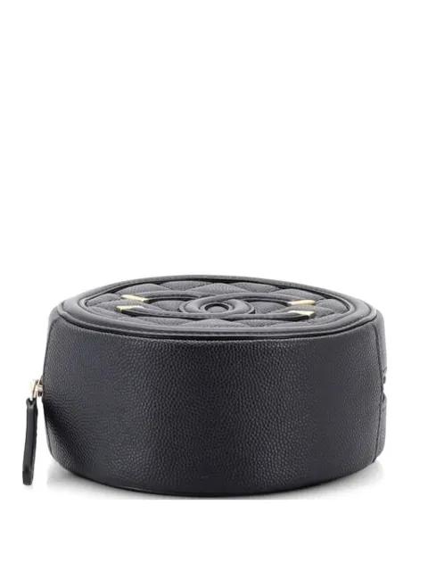Filigree Round Clutch with Chain Quilted Caviar Mini crossbody bag by CHANEL 