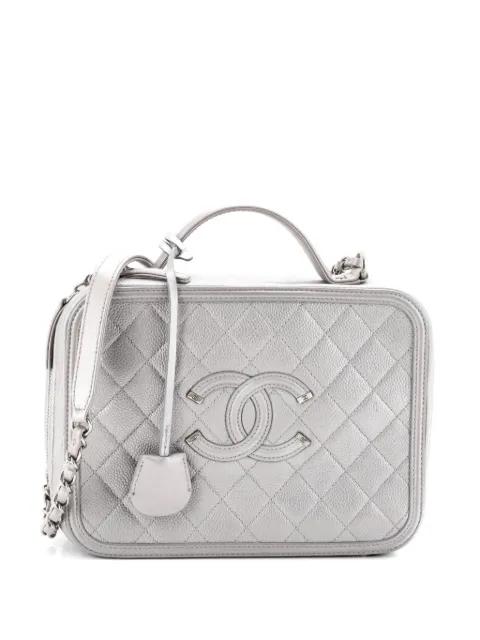 Filigree Vanity Case Quilted Caviar Large crossbody bag by CHANEL Filigree Vanity Case Quilted Caviar Large crossbody bag by CHANEL