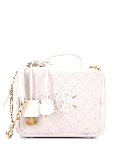 Filigree Vanity Case Quilted Caviar Large crossbody bag by CHANEL 