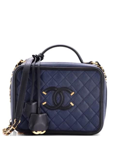 Filigree Vanity Case Quilted Caviar Large crossbody bag by CHANEL 