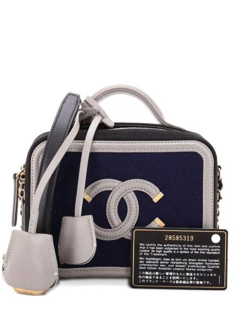 Filigree Vanity Case Quilted Jersey Small shoulder bag by CHANEL 