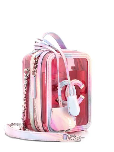 Filigree Vertical Vanity Case PVC with Lambskin crossbody bag by CHANEL Filigree Vertical Vanity Case PVC with Lambskin crossbody bag by CHANEL