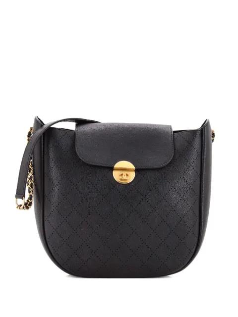 Flap Diamond Perforated Caviar Small hobo bag by CHANEL 