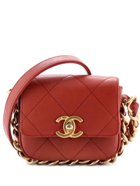 Framing Chain Flap Bag Quilted Calfskin Mini crossbody bag by CHANEL 