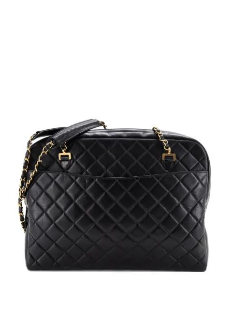 Front Pocket Camera Bag Quilted Lambskin Large shoulder bag by CHANEL 