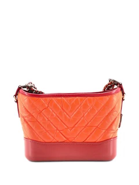 Gabrielle Hobo Chevron Aged Calfskin Small crossbody bag by CHANEL 