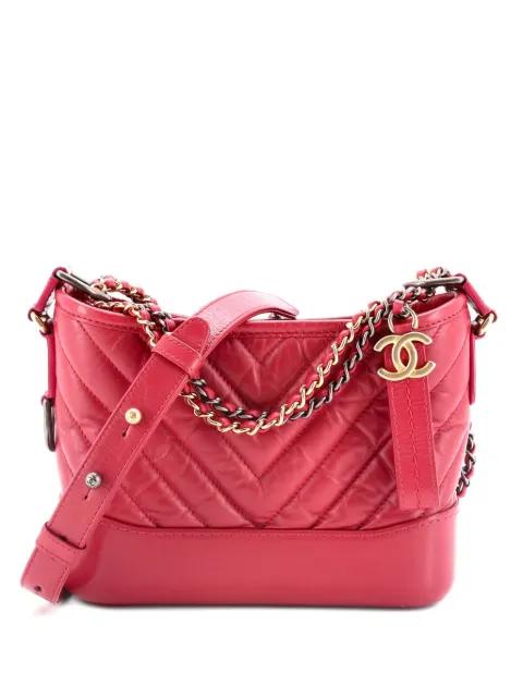 Gabrielle Hobo Chevron Aged Calfskin Small crossbody bag by CHANEL 